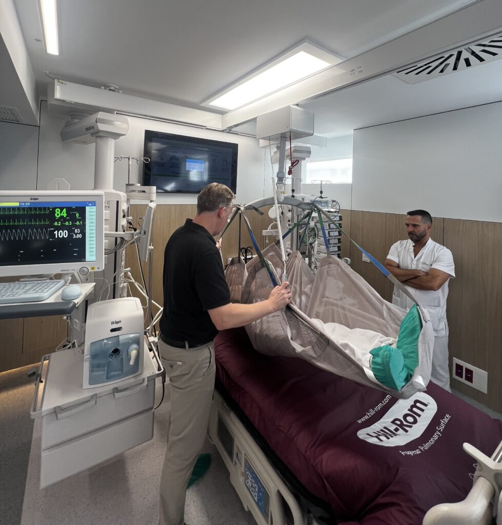 formación grúas de techo hospital